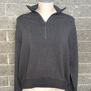 Women’s Lou and Grey Half Zip Charcoal Signature Soft Pullover